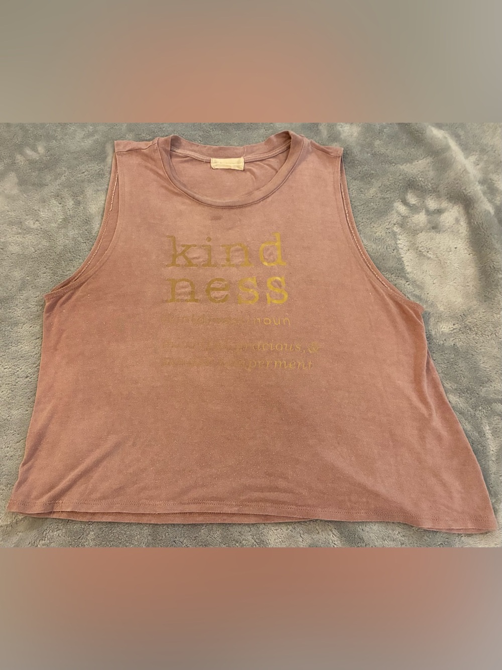 Women's Altar’d State Sleeveless 'Kindness' Graphic Tank - Dusty Rose Size Small